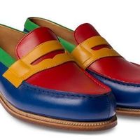 Handmade Men's Multi Color Shoes, Men's Penny Loafers Leather Oxford Shoes - Thumbnail 2