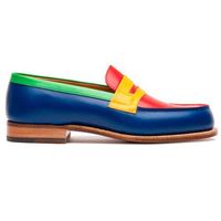 Handmade Men's Multi Color Shoes, Men's Penny Loafers Leather Oxford Shoes - Thumbnail 1