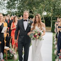 Elegant Mermaid Off the Shoulder White Satin Lace Wedding Dresses - Thumbnail 1