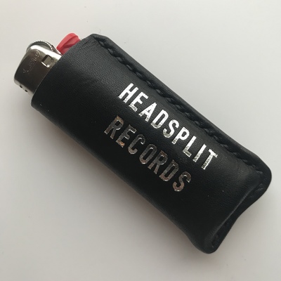Headsplit Records hand made leather lighter cover 