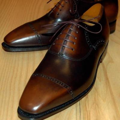 New men two tone captoe shoes available handmaded - Thumbnail 4