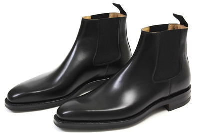 HANDMADE CLASSIC BLACK CHELSEA BOOTS For Men