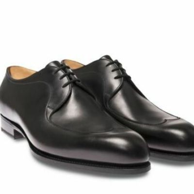 Men black leather oxford dress shoes, office wear leather shoes