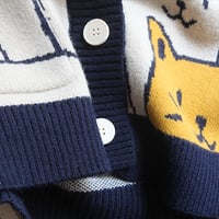Cute cat V-neck sweater - Thumbnail 5