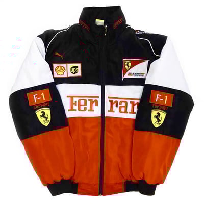Vintage color block "ferrari" f1 jacket