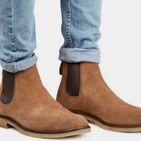 HANDMADE CLASSIC BROWN CHELSEA BOOTS For Men - Thumbnail 1