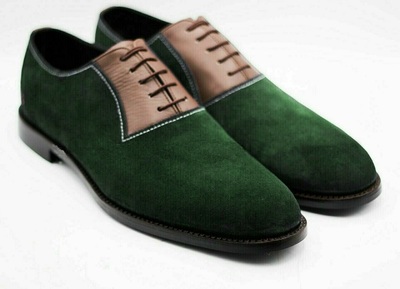 Oxford Ambrosial Green Suede Tan Vintage Leather Business Reliable Formal Shoes