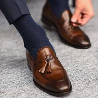 Outclass Brown Tassels Loafer Leather Shoes - Thumbnail 1