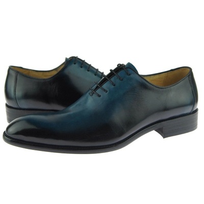Balmoral space blue patina wholecut genuine leather men formal lace up shoes