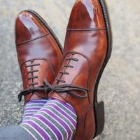 Handmade Brown Leather Lace Up Men's Shoes - Thumbnail 1
