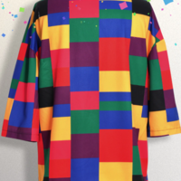 Free Shipping-90s COLOR BLOCK SHIRT - Thumbnail 2