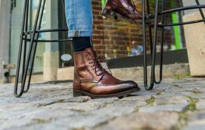 Handmade Leather casual Ankle boots, Men brown leather Boot