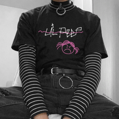Free shipping-lil peep tee - Thumbnail 2