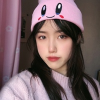 Cute cartoon sweet eyes knitted hat warm hat - Thumbnail 3