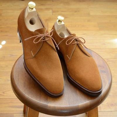 Pure handmade brown chukka collection shoes for men