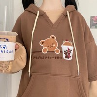 Cozy Kawaii Harajuku Bear Aesthetic Hoodie - Thumbnail 4