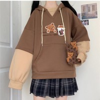 Cozy Kawaii Harajuku Bear Aesthetic Hoodie - Thumbnail 5