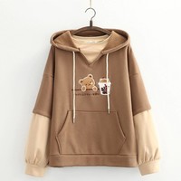 Cozy Kawaii Harajuku Bear Aesthetic Hoodie - Thumbnail 6