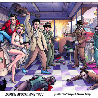 Zombie apocalypse 1955 print