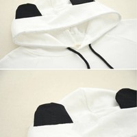 Kawaii Cats Print Vintage Retro Cotton Hoodie - Thumbnail 2