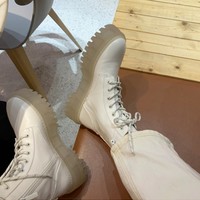 Stylish Transparent Heels Lace up Motorcycle Boots - Thumbnail 7