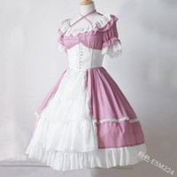 Vintage Lace Ball Gown Lolita Gothic Dress - Thumbnail 3