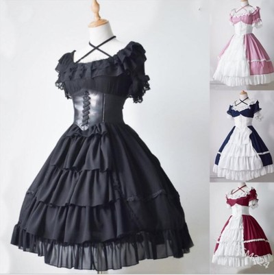 Vintage Lace Ball Gown Lolita Gothic Dress