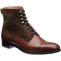 Men Brown High Ankle Plain Rounded Cap Toe Handmade Genuine Suede Leather Boots - Thumbnail 4