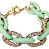 SOLID CRYSTAL ENAMAL LINKS BRACELET - Thumbnail 1