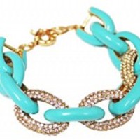 SOLID CRYSTAL ENAMAL LINKS BRACELET - Thumbnail 3