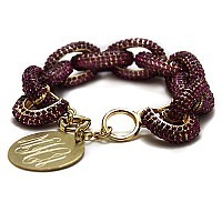 ENGRAVED CRYSTAL ENAMAL LINKS BRACELET - Thumbnail 2