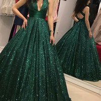 SP1474,Green ball gown,Prom dress,Green wedding dress,wedding reception dress,women clothing,African wedding gown - Thumbnail 1