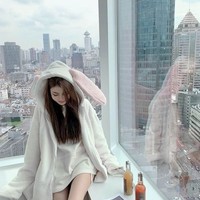 Cute Bunny Ears Plush Jacket - Thumbnail 6