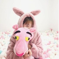 Fluffy Kawaii Bunny Ears Coat - Thumbnail 3