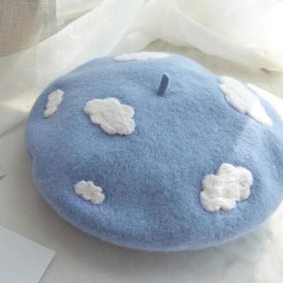 Blue cloud beret hat - Thumbnail 4