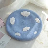 Blue Cloud Beret Hat - Thumbnail 1
