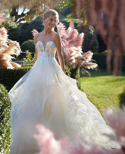 Exquisite A-Line Sweetheart Tulle Lace Wedding Dresses