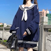 Preppy Style Sailor Spring and Autumn Hoodies - Thumbnail 1