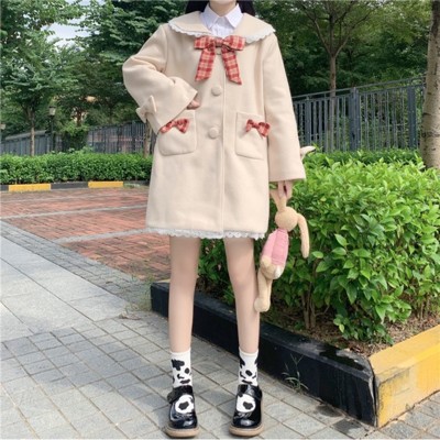Kawaii doll collar vintage sweet bow coats
