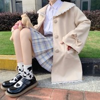 Kawaii Doll Collar Vintage Sweet Bow Coats - Thumbnail 2