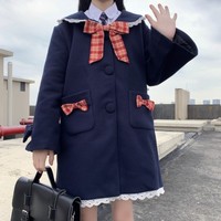 Kawaii Doll Collar Vintage Sweet Bow Coats - Thumbnail 4