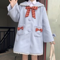Kawaii Doll Collar Vintage Sweet Bow Coats - Thumbnail 8