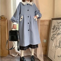 Sweet Lolita Woolen Button up Coat - Thumbnail 5
