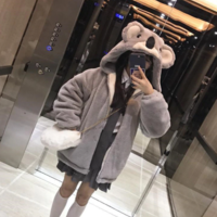 Japanese Kawaii Lolita Koala Ears Hooded Jacket - Thumbnail 1