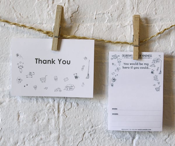 You Would Be My Hero Post-It Note & Thank You Cards (x5)