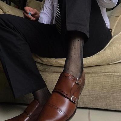 Men's brown oxfords shoes,double monk strap shoes,handmade cap toe leather shoes - Thumbnail 5