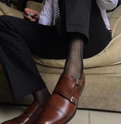 Men's Brown Oxfords Shoes,Double Monk Strap Shoes,Handmade Cap Toe Leather Shoes