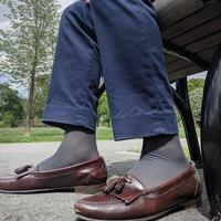 New Brown Tassels Loafer, Fringe Leather Shoes,Men's Handmade Party Wear Shoes - Thumbnail 1