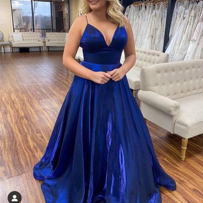 Plus size royal blue prom dresses - Thumbnail 4