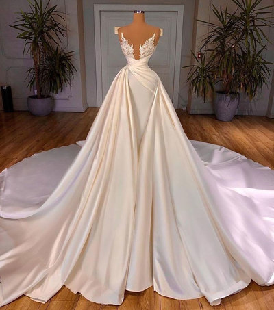 Wedding Dresses Bridal Gown with Appliques